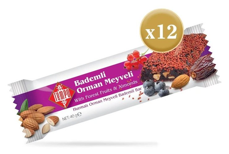 Hurmalı Orman Meyveli Bademli Bar x 12 Adet