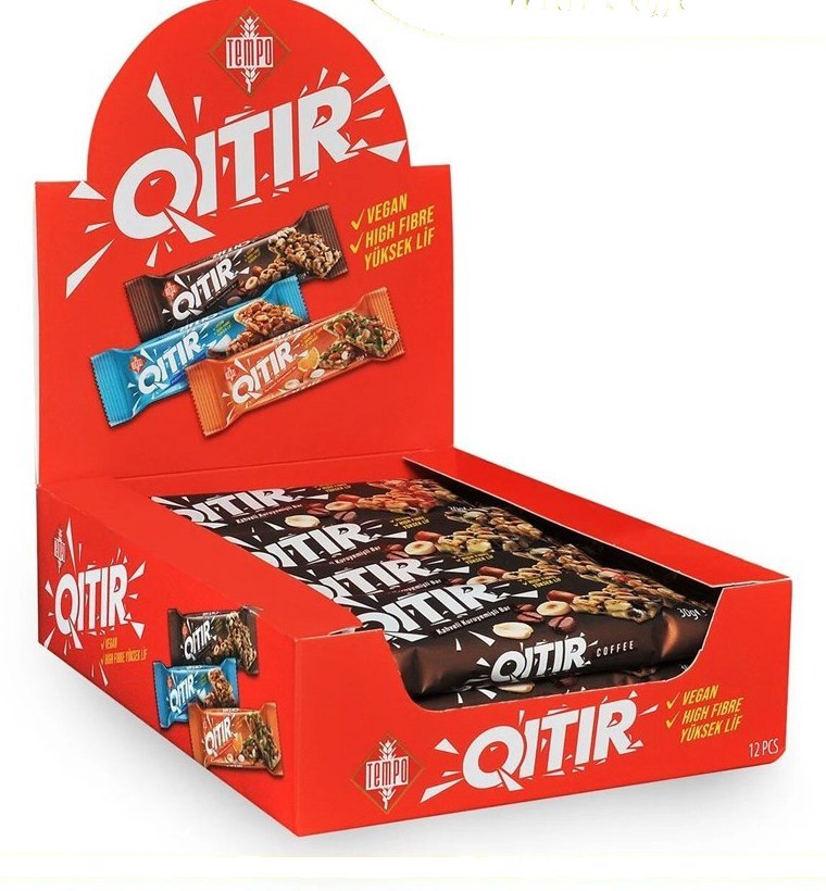 Qıtır Kahveli Kuruyemişli Bar 30 g X 12 Adet